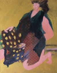 Woman Playing with Holes